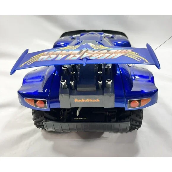Vintage 1999 RADIOSHACK MEGAFLASH 9.6V Remote Control CAR Off Road Buggy w/ Box
